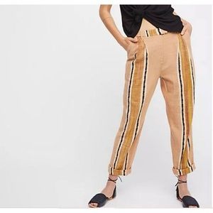 Free People Out and About Striped Cropped Pants